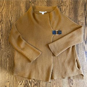 Diane Von Furstenberg, brown oversized cardigan sweater, S/P